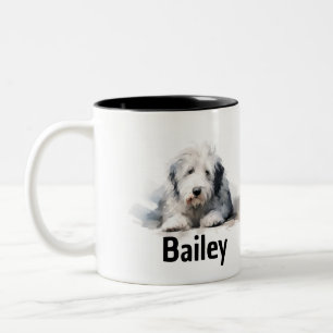 Old English Sheepdog Watercolor Tasse