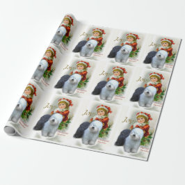 Old English Sheepdog Weihnachten Geschenkpapier
