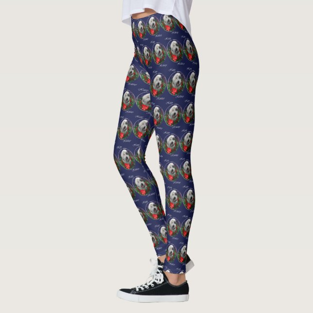 Old English Sheepdog Weihnachten Leggings (Links)