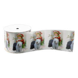 Old English Sheepdog Weihnachten Ripsband