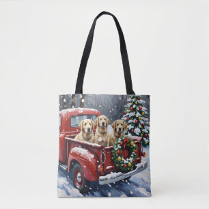 Old English Sheepdog Weihnachten Roter LKW Urlaub