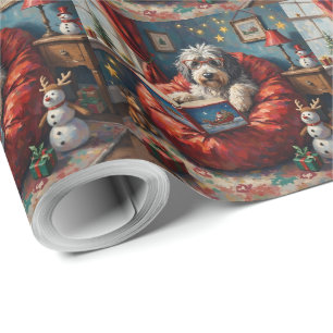 Old English Sheepdog Weihnachtsgeschichte Zeit Url Geschenkpapier