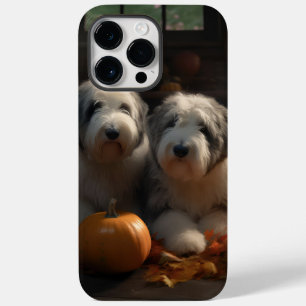 Old English Sheepdog Welpe Autumn Delight Pumpkin Case-Mate iPhone 14 Pro Max Hülle