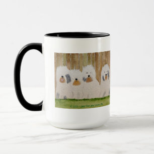 Old English Sheepdogs Original Art Tasse