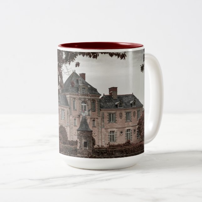 Old European Mansion Zweifarbige Tasse (VorderseiteRechts)