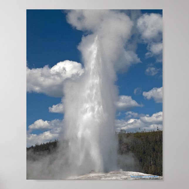Old Faithful Geyser - Fine Art Print Poster (Vorne)