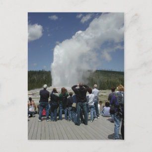 Old Faithful Geyser Postkarte