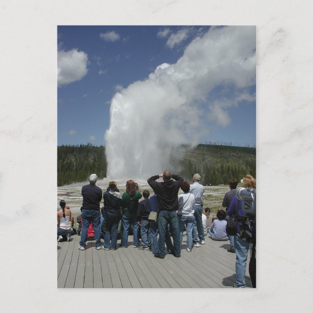 Old Faithful Geyser Postkarte (Vorderseite)