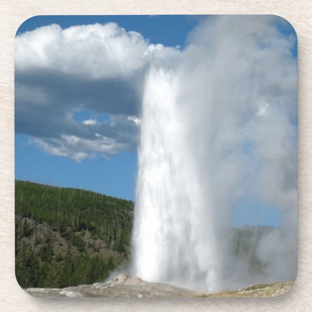 Old Faithful Geyser Untersetzer Set (Vorderseite)