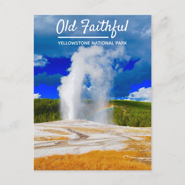 Old Faithful Geyser | Yellowstone-Nationalpark Postkarte (Vorderseite)