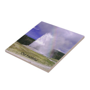 Old Faithful im Yellowstone-Nationalpark Fliese