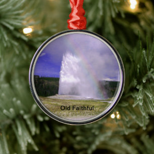 Old Faithful im Yellowstone-Nationalpark Ornament Aus Metall