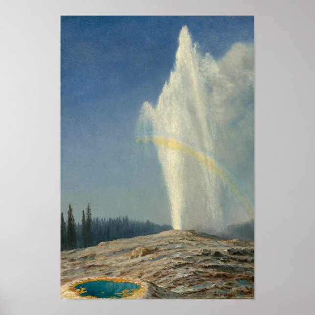 Old Faithful von Albert Bierstadt Poster (Vorne)