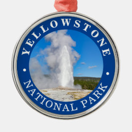 Old Faithies Yellowstone Nationalpark Ornament Aus Metall