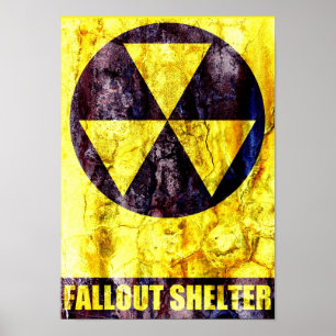 Old Fallout Shelter Print Poster