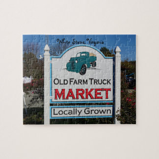 Old Farm Market, personalize with your text Puzzle