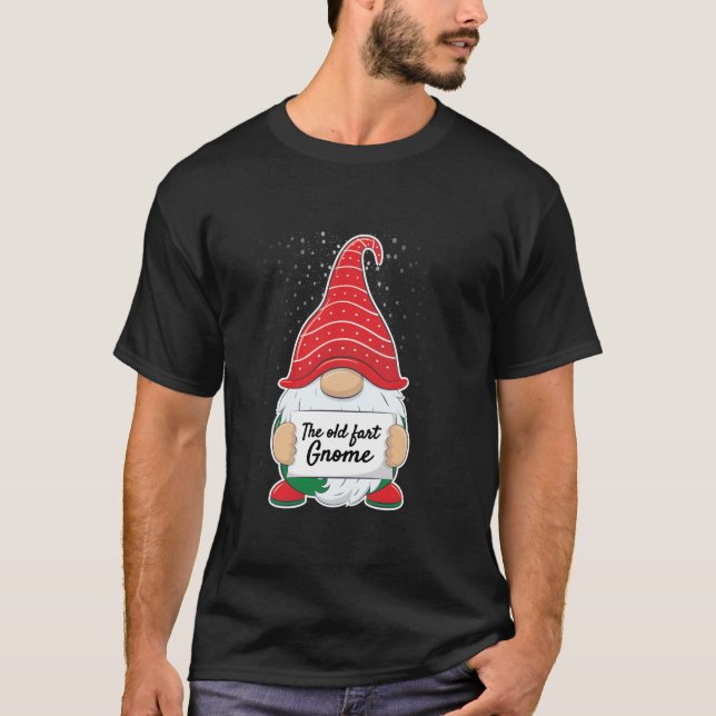 Old Fart Gnome Matching Family Group Christmas Paj T-Shirt (Vorderseite)
