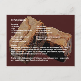 Old Fashion Brownies Rezept Card Postkarte