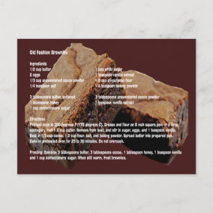 Old Fashion Brownies Rezept Card Postkarte