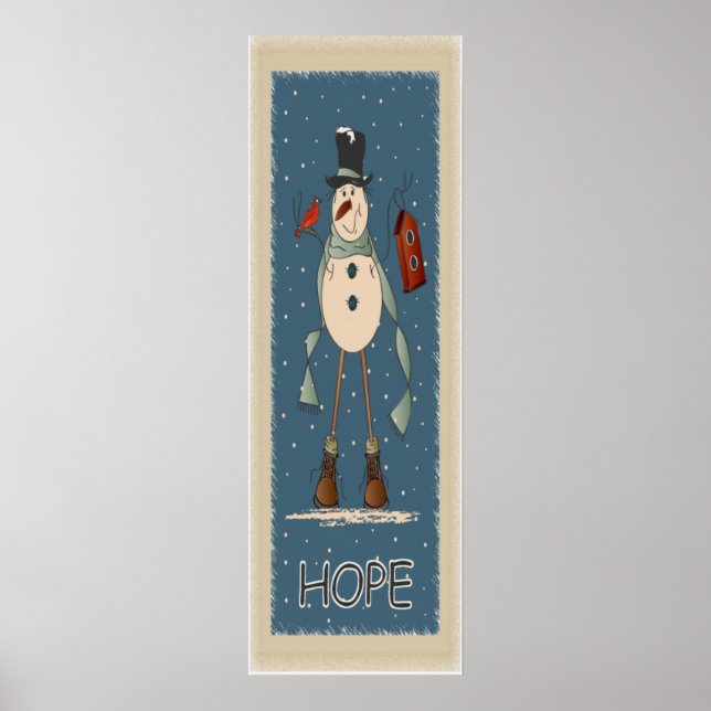 Old Fashion Hope Snowman | Christmas Poster (Vorne)