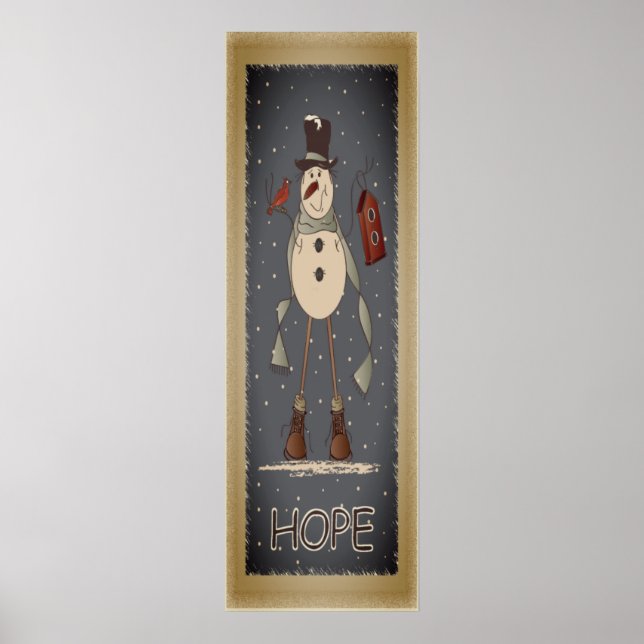 Old Fashion Hope Snowman | Christmas Poster (Vorne)
