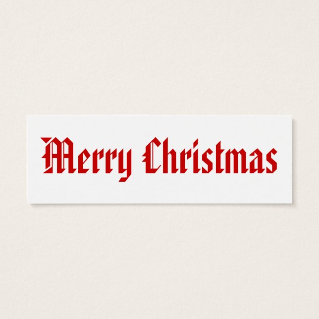 Old Fashion Santa LIEBE Note oder Geschenkkarte (Rückseite)