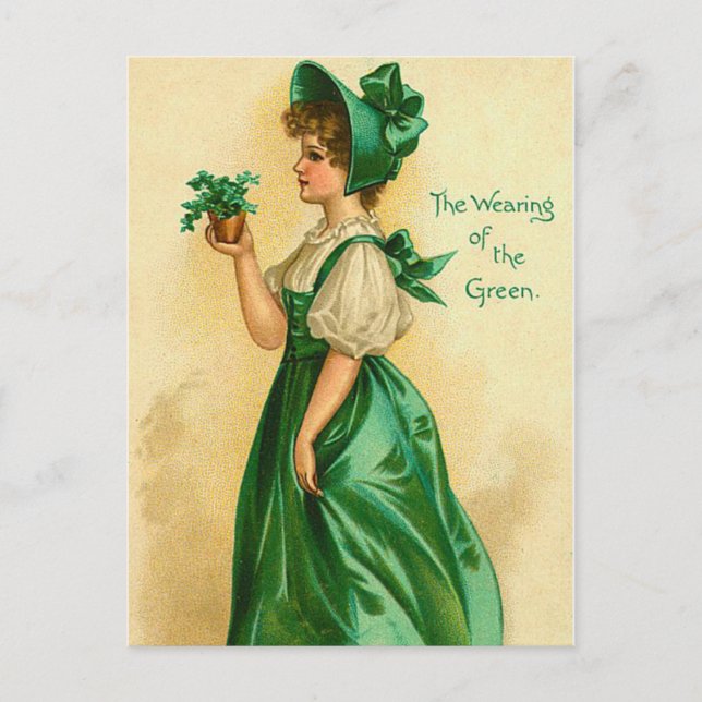 Old Fashion St. Patrick's Irish Postcards Postkarte (Vorderseite)