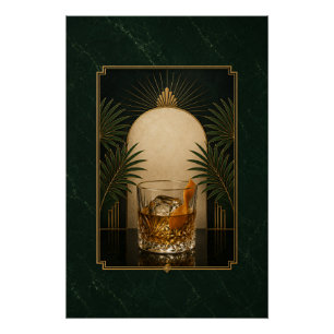 Old Fashioned Art Deco Poster Druckbare Speakeas
