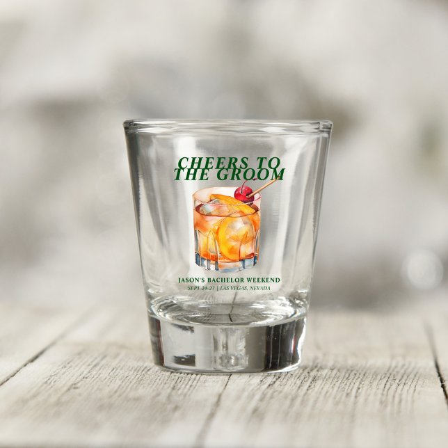 Old Fashioned Cocktail Junggesellen-Wochenende Schnapsglas (Von Creator hochgeladen)