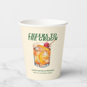 Old Fashioned Cocktail Junggesellenabschied Pappbecher