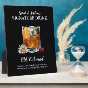 Old Fashioned • PERSONALISIEREN Sie diesen Signatu Fotoplatte