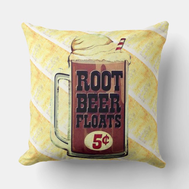 Old Fashioned Root Beer Float Kissen (Vorderseite)