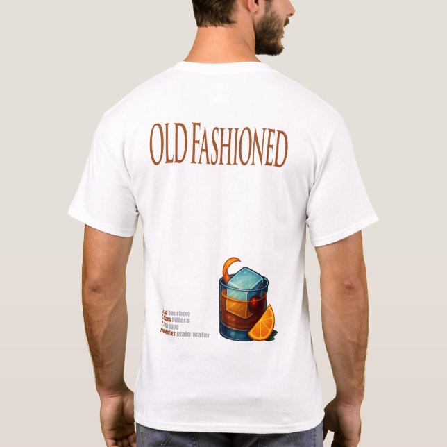 Old Fashioned T-Shirt – Classic Whiskey Cocktail (Rückseite)