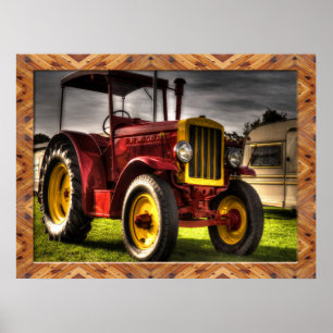 Old Fashioned Tractor Posters Poster