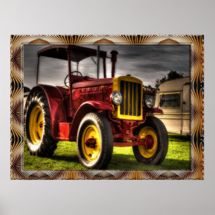 Old Fashioned Tractor Posters Poster