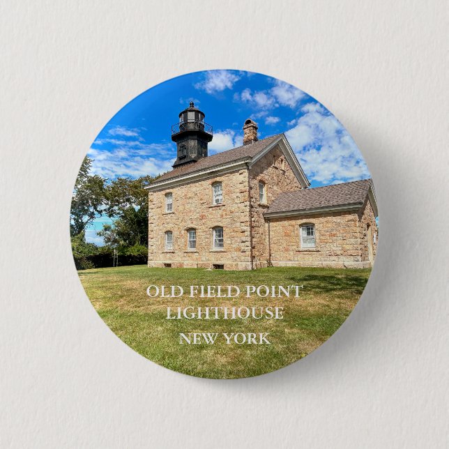 Old Field Point Lighthouse, New York Button (Vorderseite)
