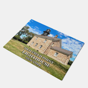 Old Field Point Lighthouse, New York Door Mat Fußmatte