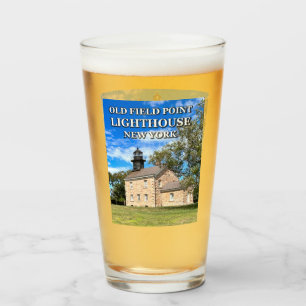 Old Field Point Lighthouse, New York Pint Glass Glas