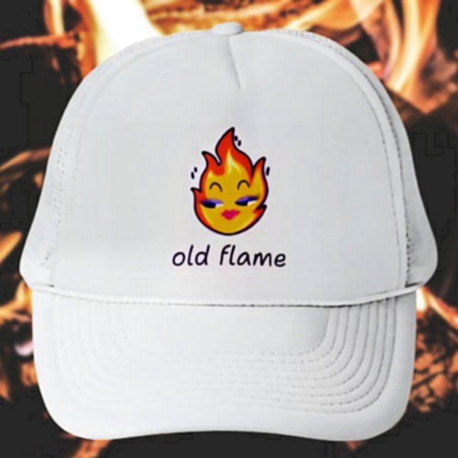Old Flame Trucker Hat - Fiery Feminine Style Truckerkappe (Von Creator hochgeladen)