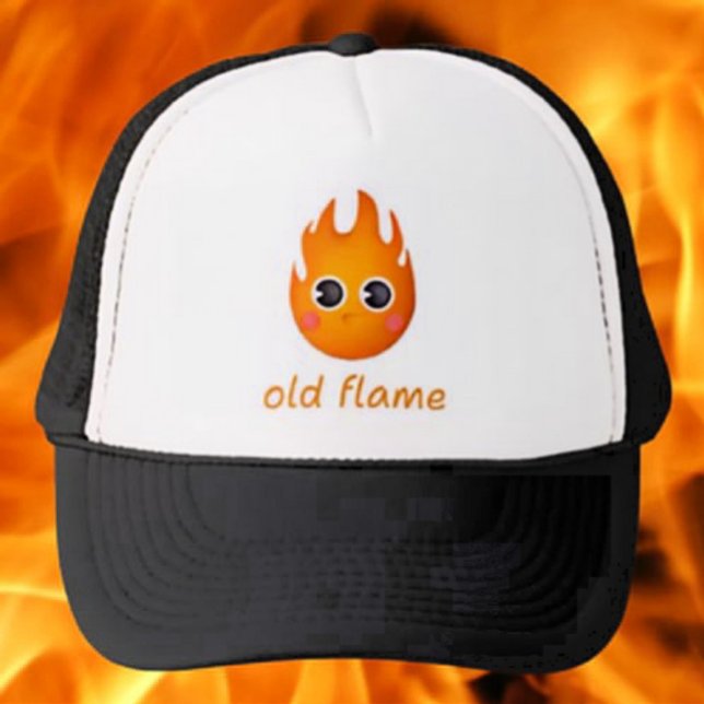 Old Flame Trucker Hat - Niedliches Punny Flame Des Truckerkappe (Von Creator hochgeladen)