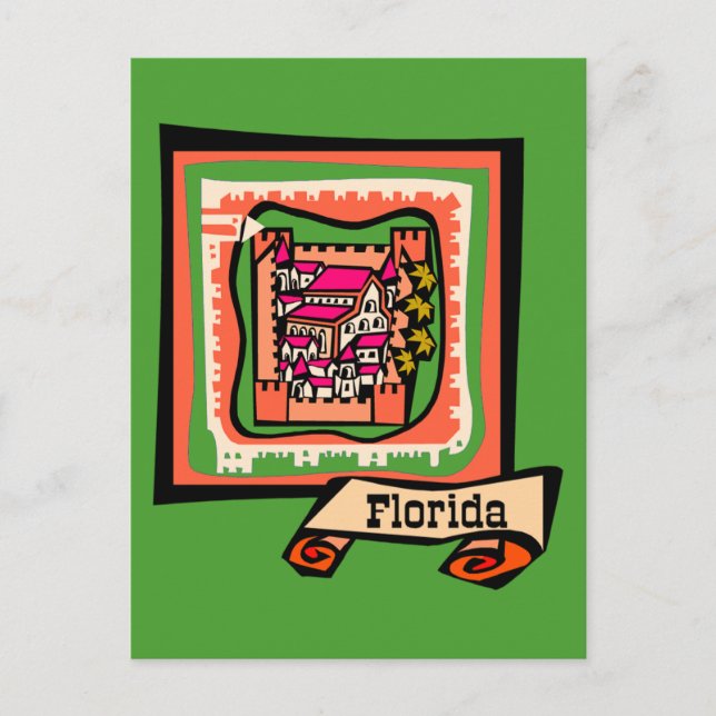 Old Florida Postkarte (Vorderseite)