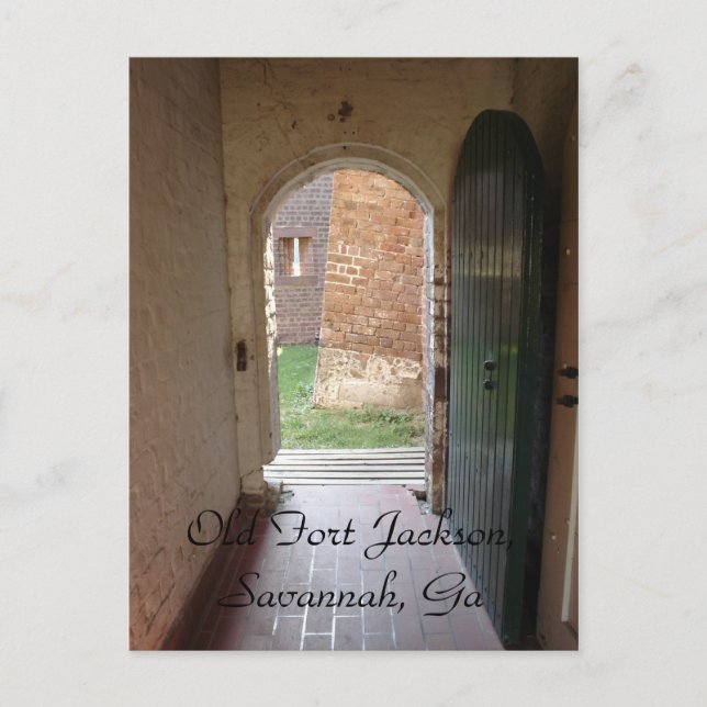 Old Fort Jackson, Savannah, Ga Postkarte (Vorderseite)