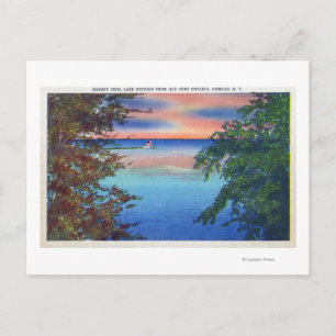 Old Fort Ontario Sunset View of Lake Ontario Postkarte