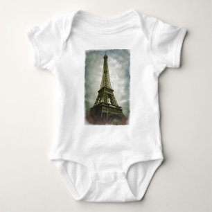 Old Foto Effect Eiffel Tower Paris Baby Strampler