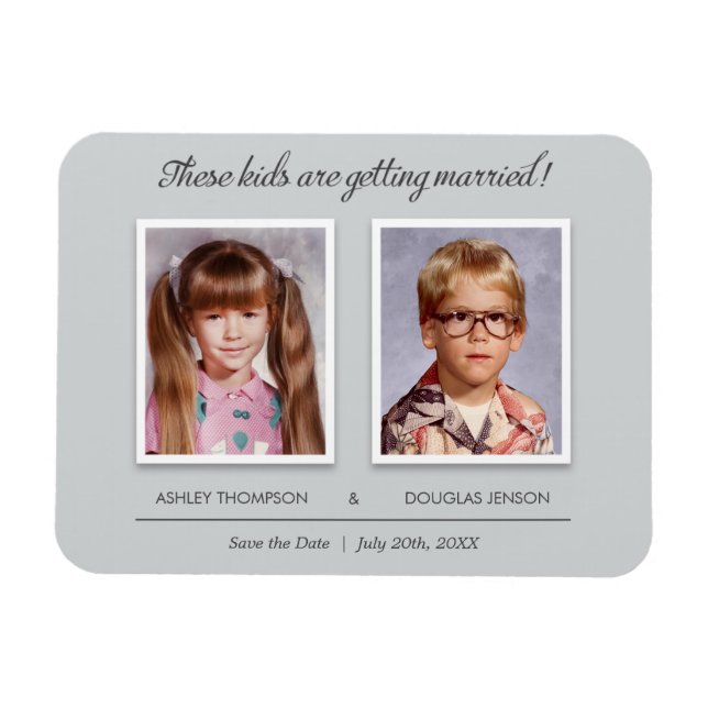 Old Foto Wedding Save the Date Magnet (Horizontal)