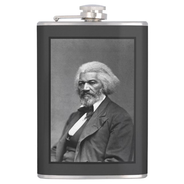 Old Fr3d3rick Bailey Douglas African American Hero Flachmann (Vorderseite)