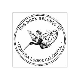 Old French Design Library Namplate Briefmarke Gummistempel