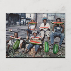 Old French Market, New Orleans Watermelon Sales Postkarte