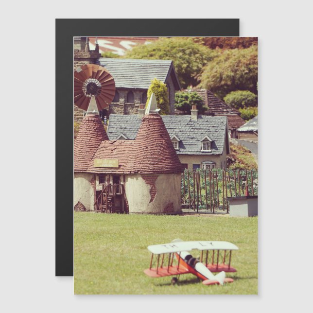 Old French Model Village Magnetkarte (Vorne/Hinten)