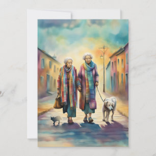 Old Friends Grußkarte Dankeskarte